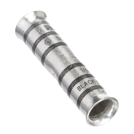 Panduit Butt Splice Wire Connector, 1/0 AWG Max, Black, None Insulation, 35 kV SCSF1/0-X